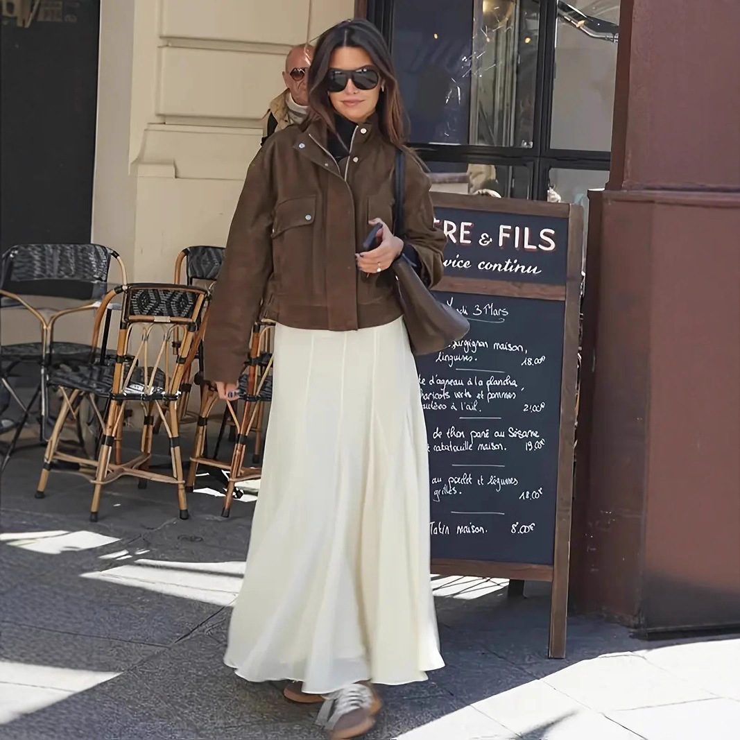 Jacket Brown Coat Front Zipper Short Trench Coat Coat