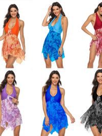 Plus Size Bikini Split Swimsuit Dress Two Piece