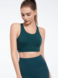 Women's Cool Back Yoga Vest With Chest Pad Workout Bra Sports Underwear