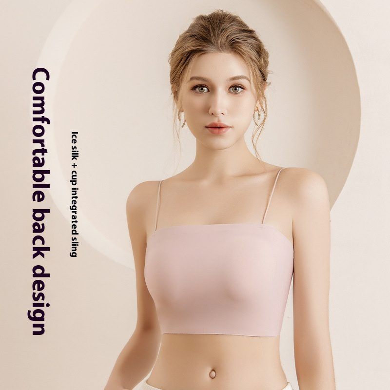 Women's Solid Color Chest Cushion Beautiful Back And Strapless