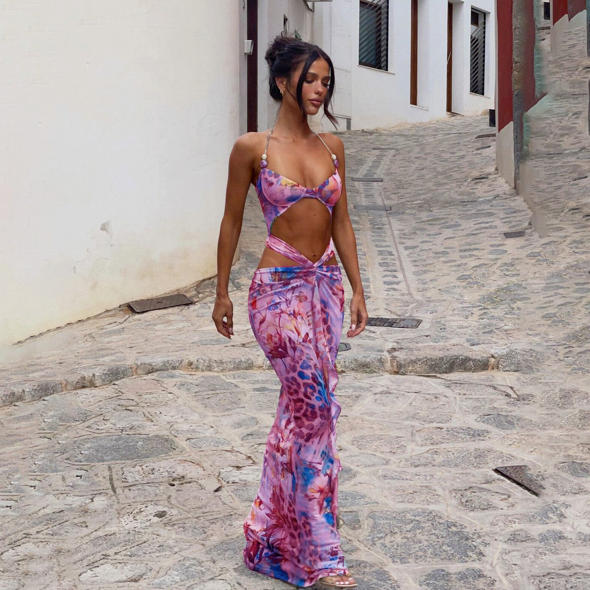 Sexy Bikini Printed Split Women's Swimsuit Swimsuit Female Dress