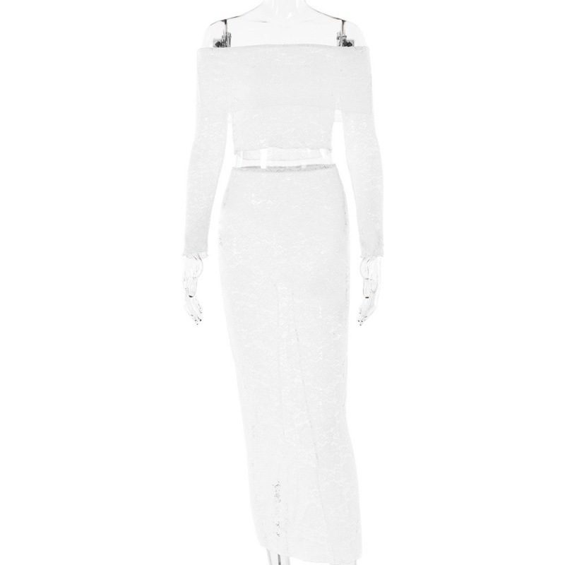 Women's Lace Hollow Backless Two-piece Set