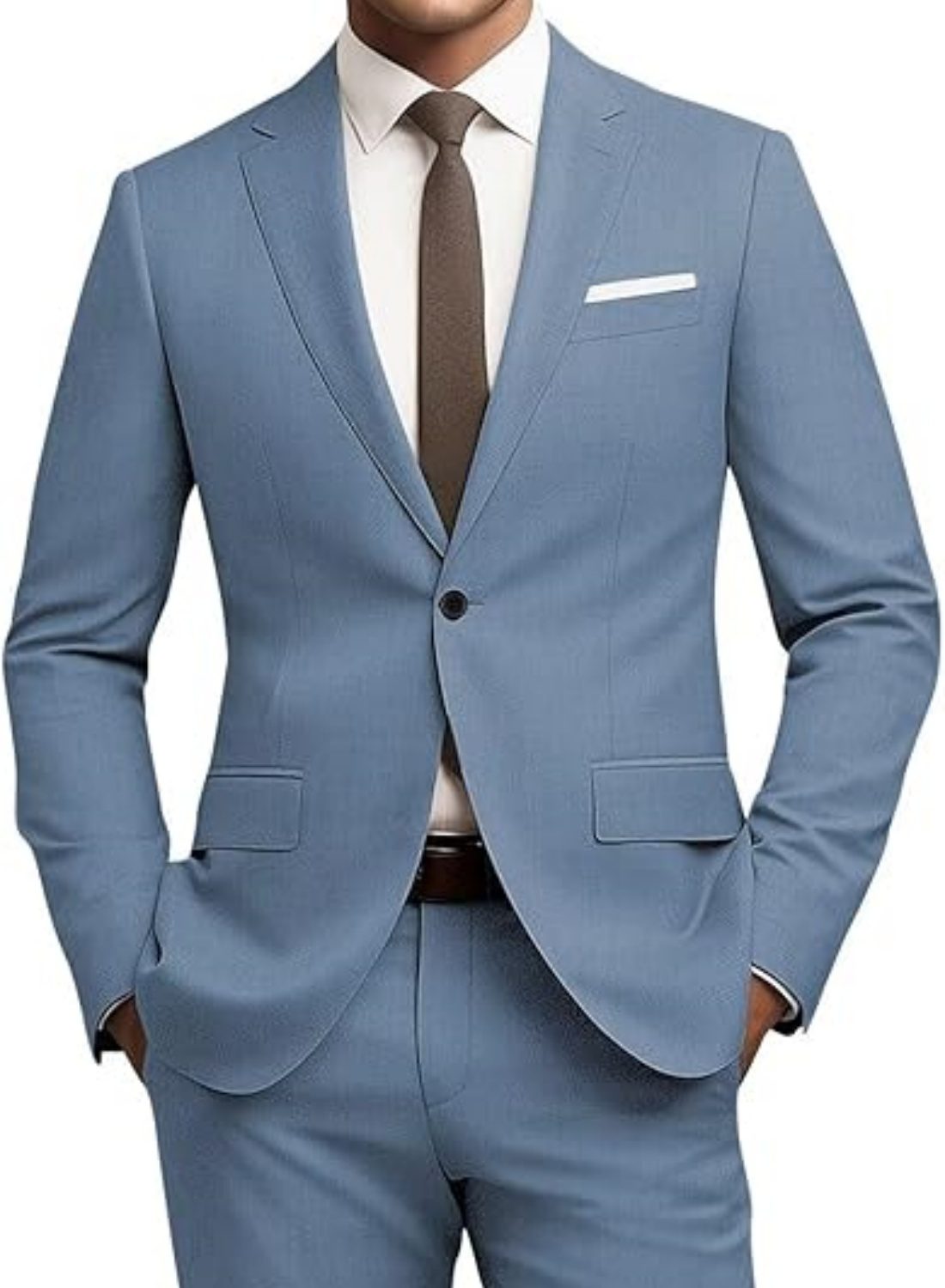 Men's Suit Slim Fit 2-piece Set Casual Business Set