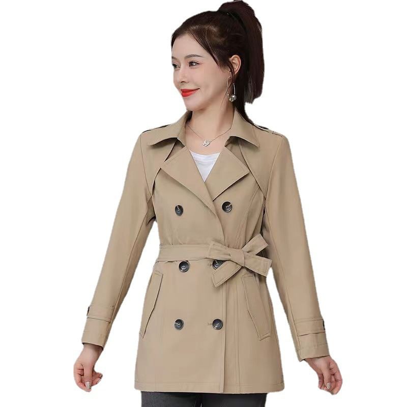 Women's Slim British Style Double-Breasted Coat