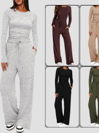 Women's Suit Long Sleeve Solid Color Casual Suit