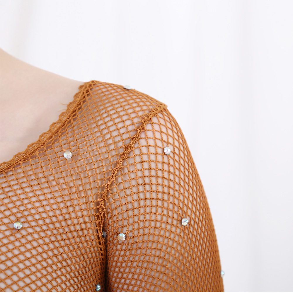 Sexy Rhinestone Mesh Bodysuit for Women – Stylish Body Stockings