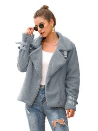 Composite fur biker jacket