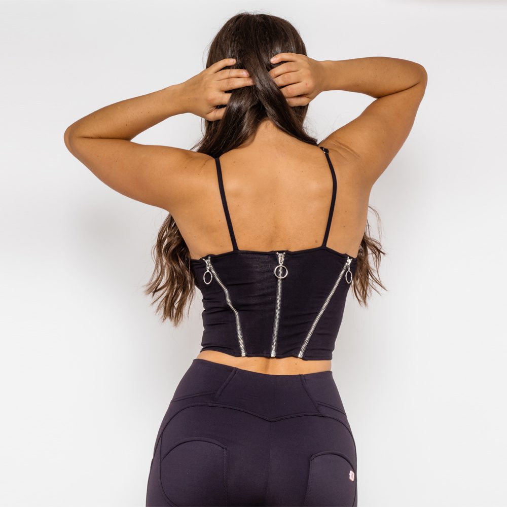 Shascullfites Women's Black Jeans Shapers With Denim Look One Size Fits All Shapewear Zippers Detail For Slimming Effect