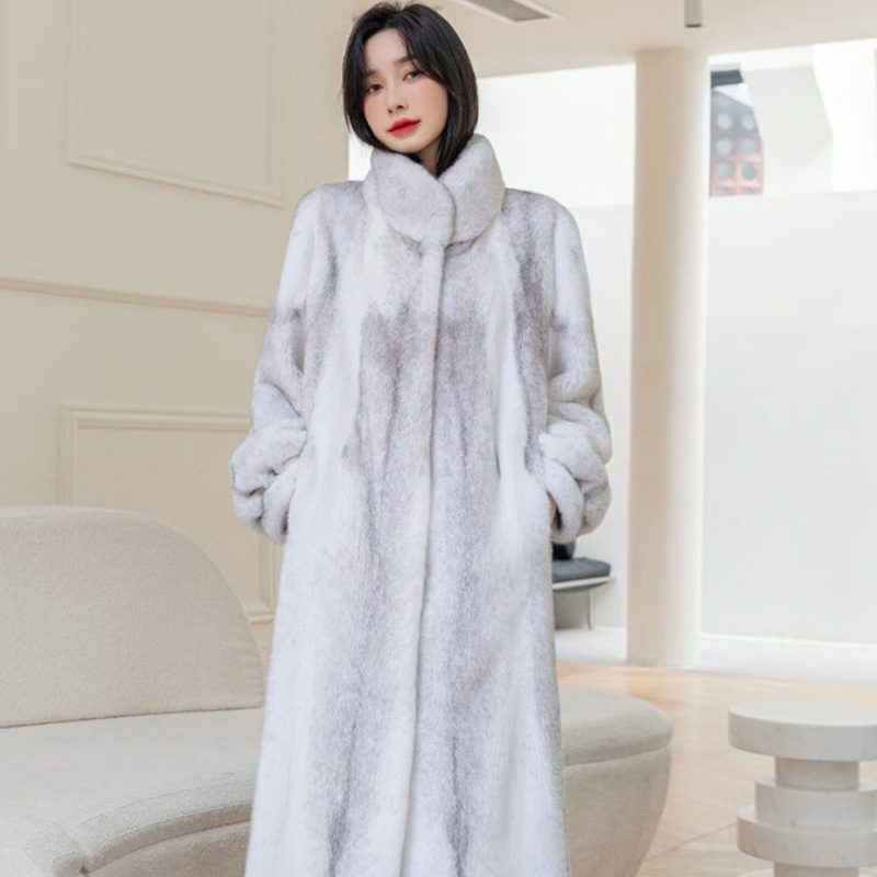 Buy Women's Clothing Online | Buy Trending Dresses for Women Fashionable Stylish Stand-up Collar Thermal Light Mink Fur Coat