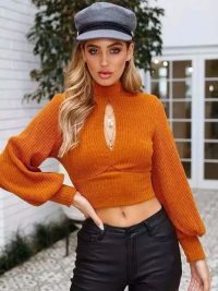 Lantern sleeve sweater