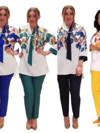 African Popular Cross Scarf Print Plus Size Suit Women 3XL