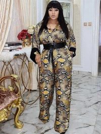 African Plus Size Women's European and American Jumpsuit
