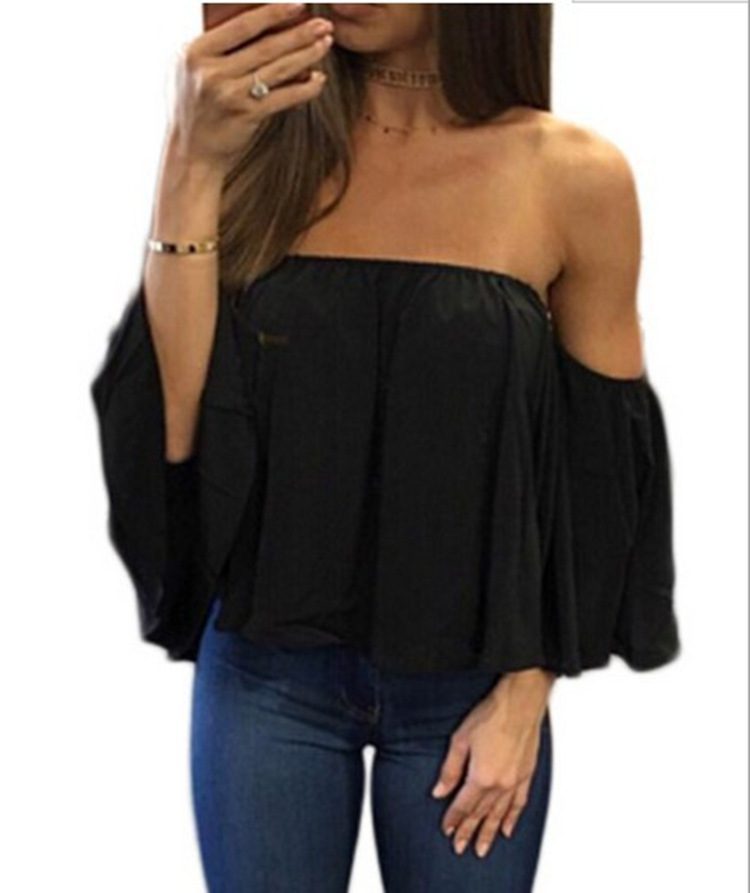 Sexy Top Off-The-Shoulder Loose T-shirt