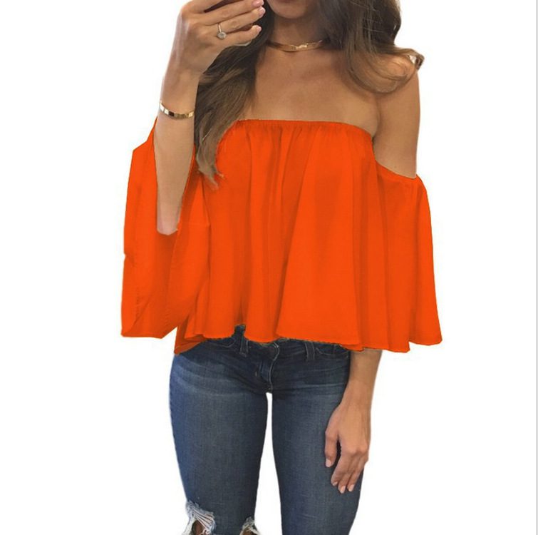 Sexy Top Off-The-Shoulder Loose T-shirt