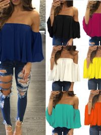 Sexy Top Off-The-Shoulder Loose T-shirt