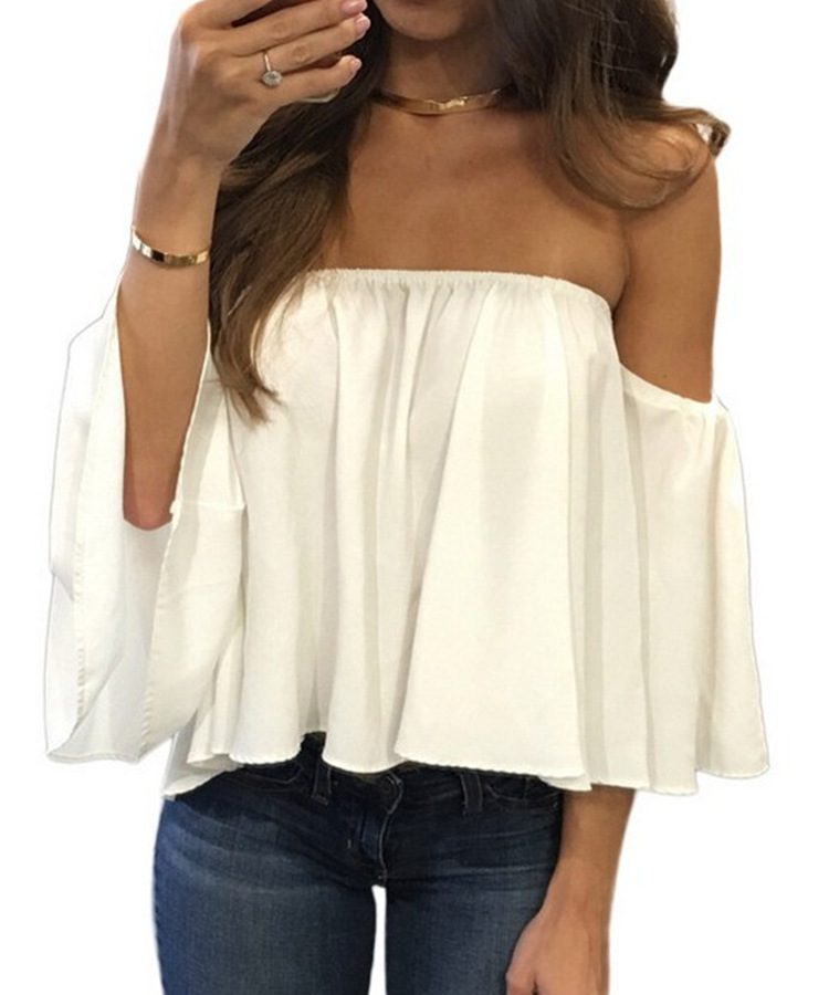 Sexy Top Off-The-Shoulder Loose T-shirt