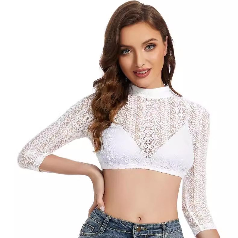 Solid Color Casual Tight Women's Long Sleeve Shirt