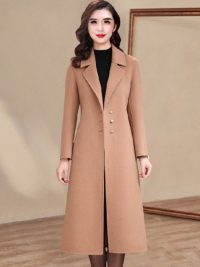 Women's Western Style Woolen Trench Coat