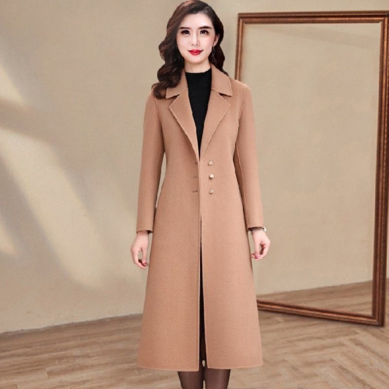 Women's Western Style Woolen Trench Coat