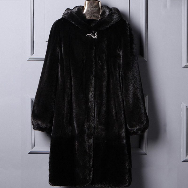 Autumn And Winter New Fur Hooded Casual Coat