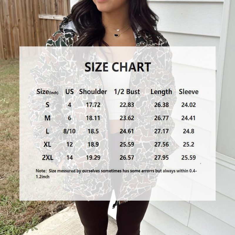 Women's Camouflage Print Long Sleeve Hooded Jacket With Zipper & Pockets - Streetwear Fashion Coat For Spring&Fall