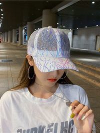 Hollow Breathable Colorful Sequined Sun Hat Sun Protection