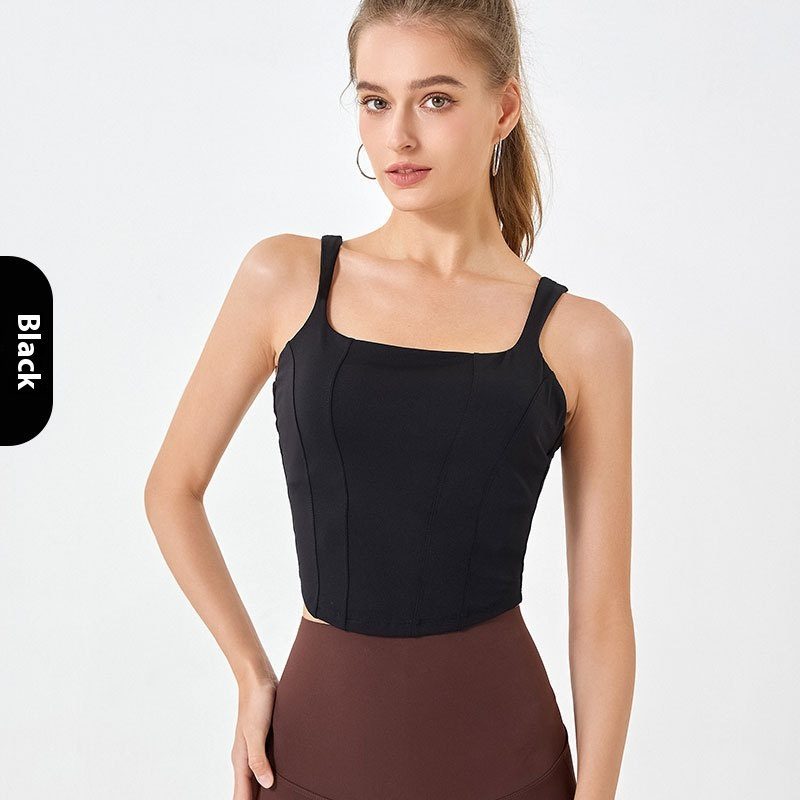 Nude Feel Women's Sports Vest With Chest Pad