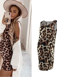 Leopard Dress Summer Sleeveless Pregnant Women