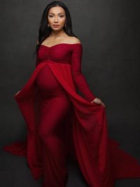 Pregnant woman cloak dress
