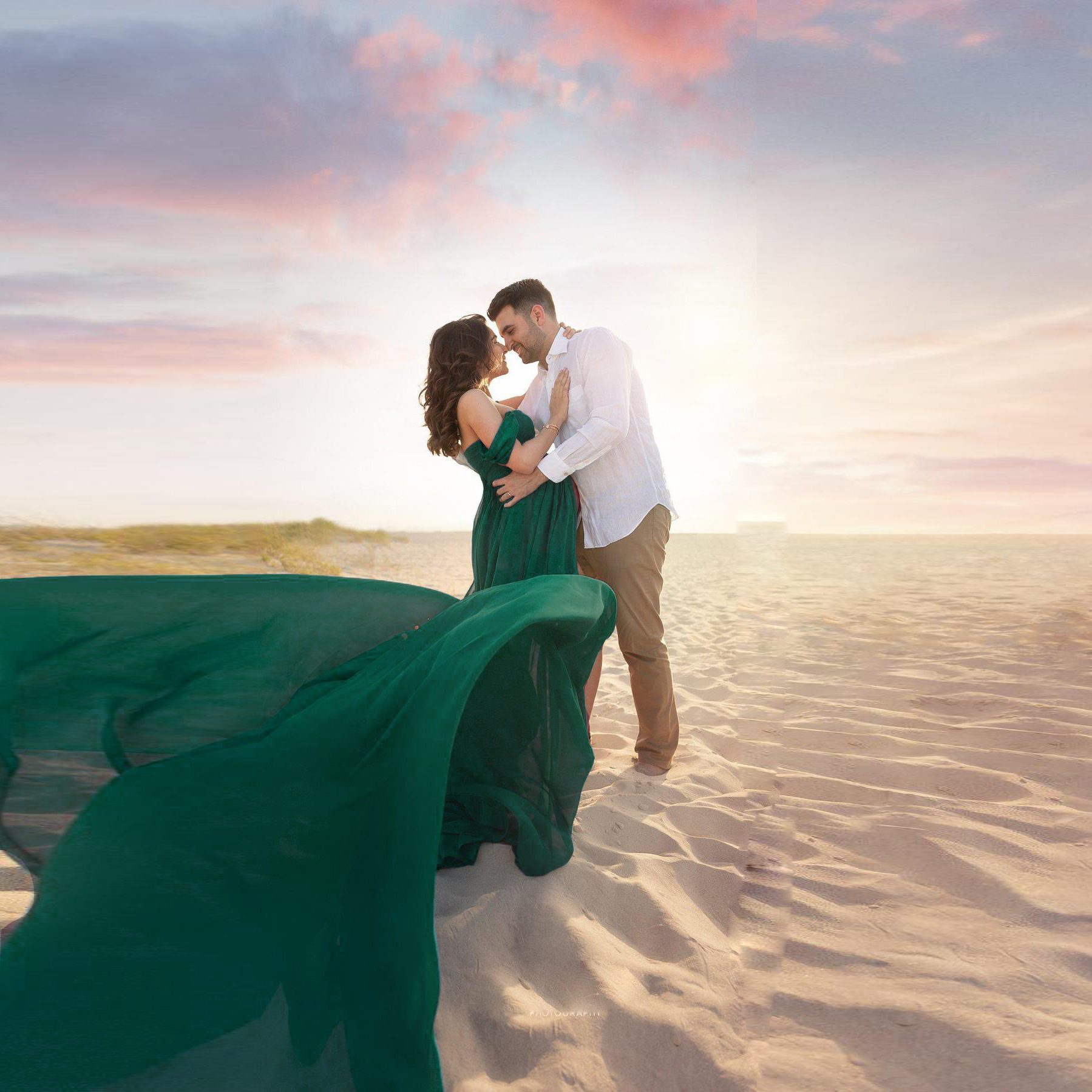 Women's Mercerized Cotton With Chiffon Pregnant Dress