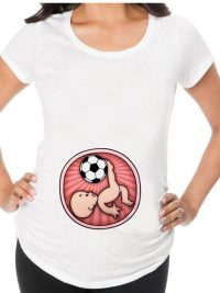 Football Baby Kicking Pregnant Woman T-shirt Top