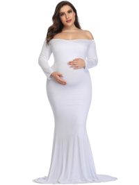 Pregnant Woman Photo Shoot Chiffon Mopping Long Dress