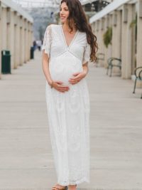 Pregnant Woman Photo Shoot Lace Foreign Trade Pregnant Woman Lace Mopping Dress