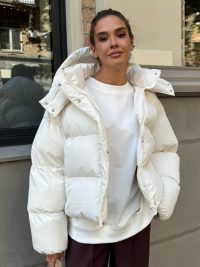 Cotton-padded Loose Coat Short Pocket Cap Jacket