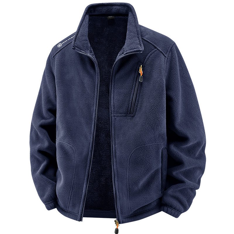 Men's Warm With Velvet Padded Jacket Loose Casual Jacket