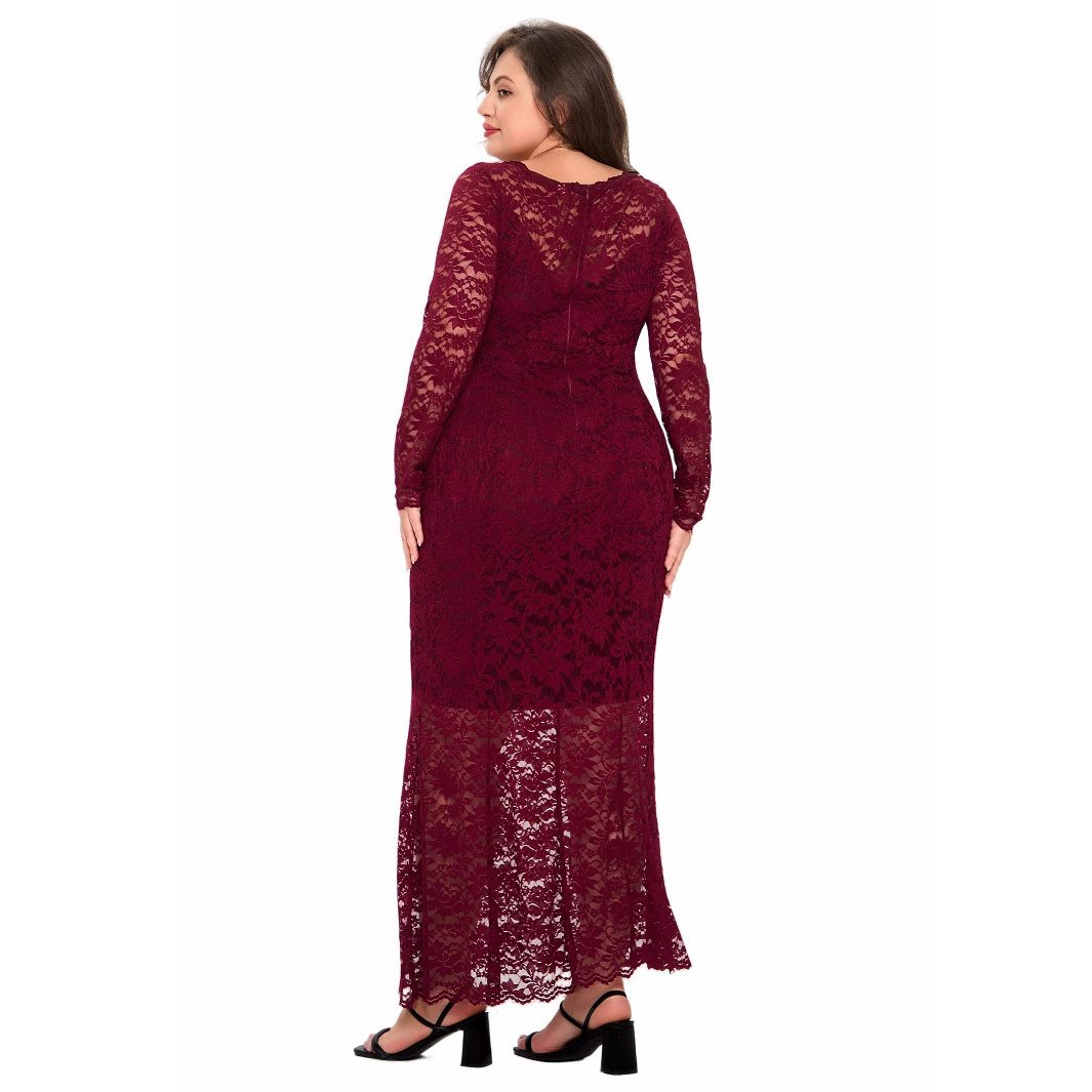 Women's New Lace Slim Fishtail Dress