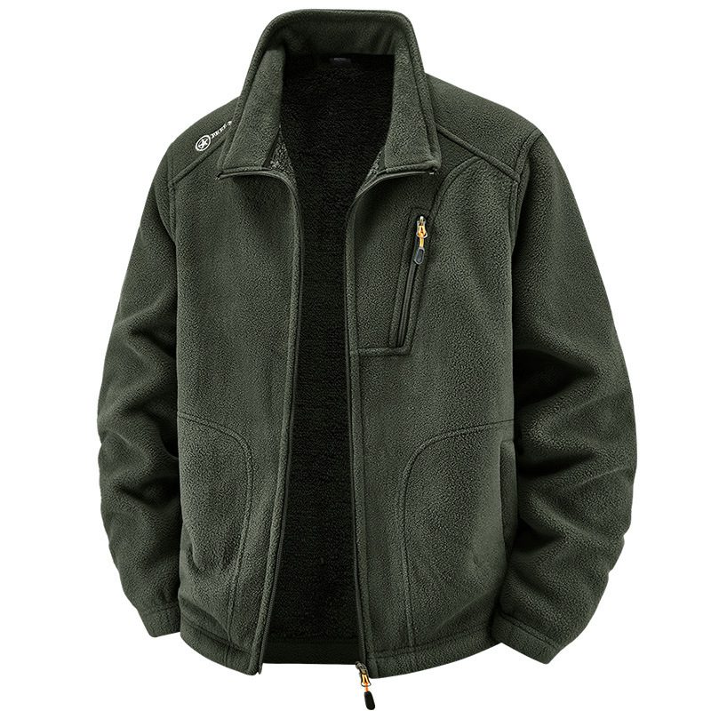 Men's Warm With Velvet Padded Jacket Loose Casual Jacket