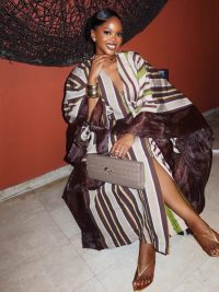 Large Size Loose Dress Pattern Printing