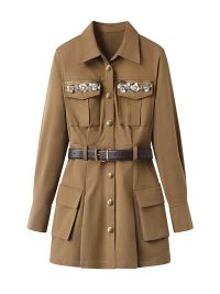 New Women's Casual Fashion Work Clothes Style Urban Belt Dress