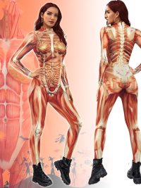 Simulation Skeleton One-piece Tights