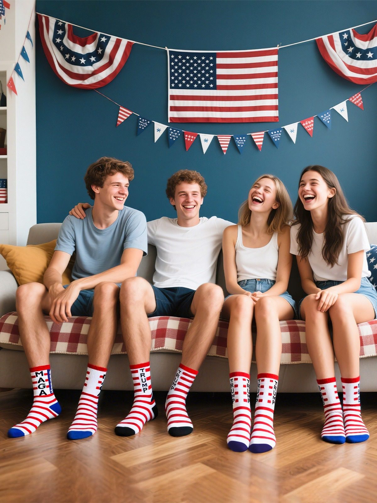 3 Pairs of Funny Patriotic Socks for Everyday Comfort