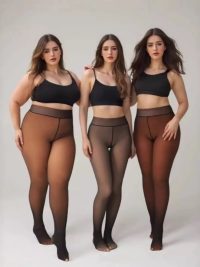 One-line True See-through Leggings Fleece-lined Warm Women's Outer Wear Pantyhose