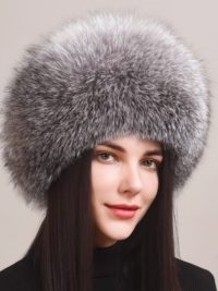 Women's Winter Genuine Leather Ethnic Style Warm Ear Protection Hat