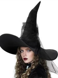 Halloween Cos Witch Ghost Festival Headdress Black Wizard Hat
