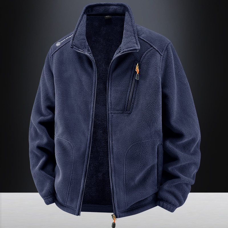 Men's Warm With Velvet Padded Jacket Loose Casual Jacket