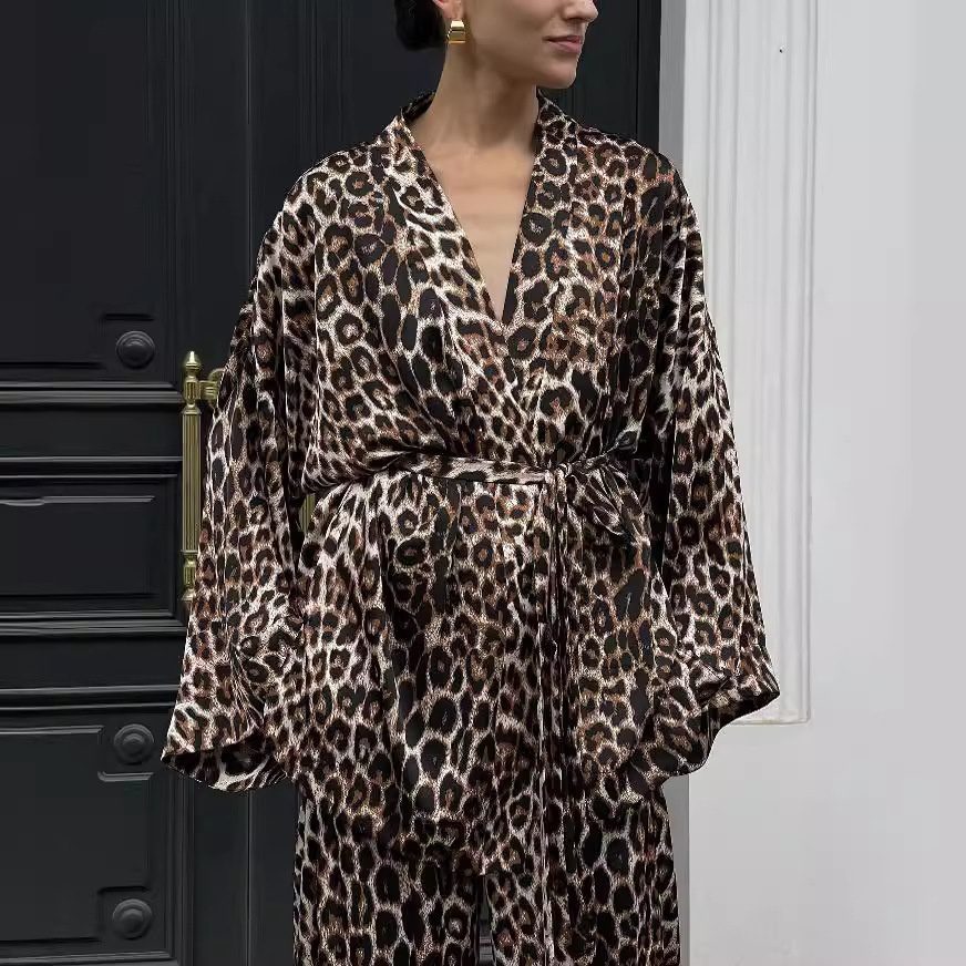 Long Sleeve V-neck Top Wide Leg Pants Suit Loose