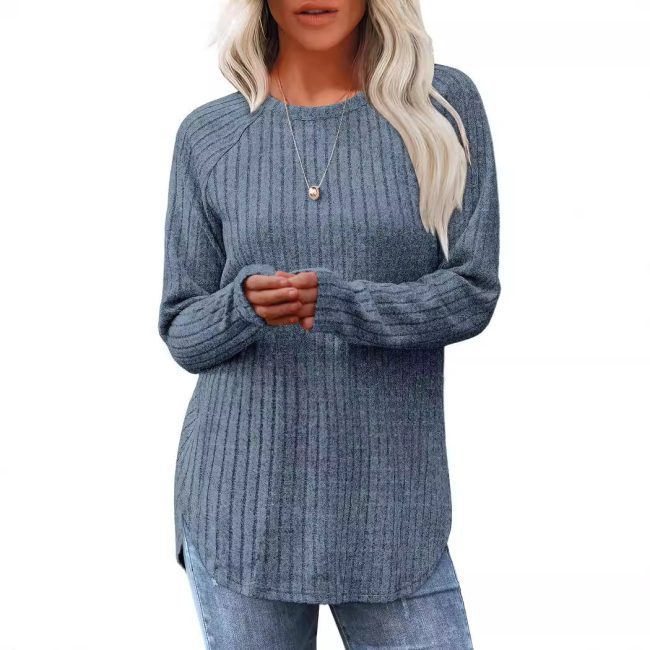 Autumn New Loose Crew Neck Top Women