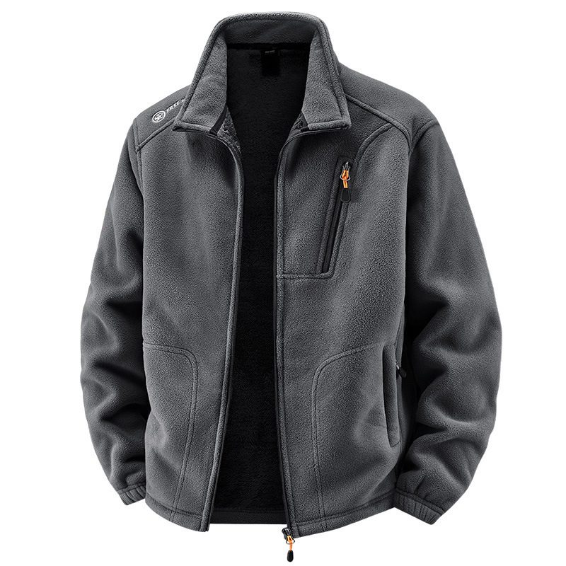 Men's Warm With Velvet Padded Jacket Loose Casual Jacket