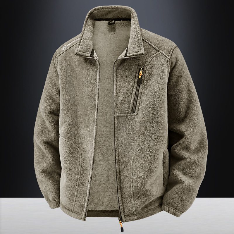 Men's Warm With Velvet Padded Jacket Loose Casual Jacket