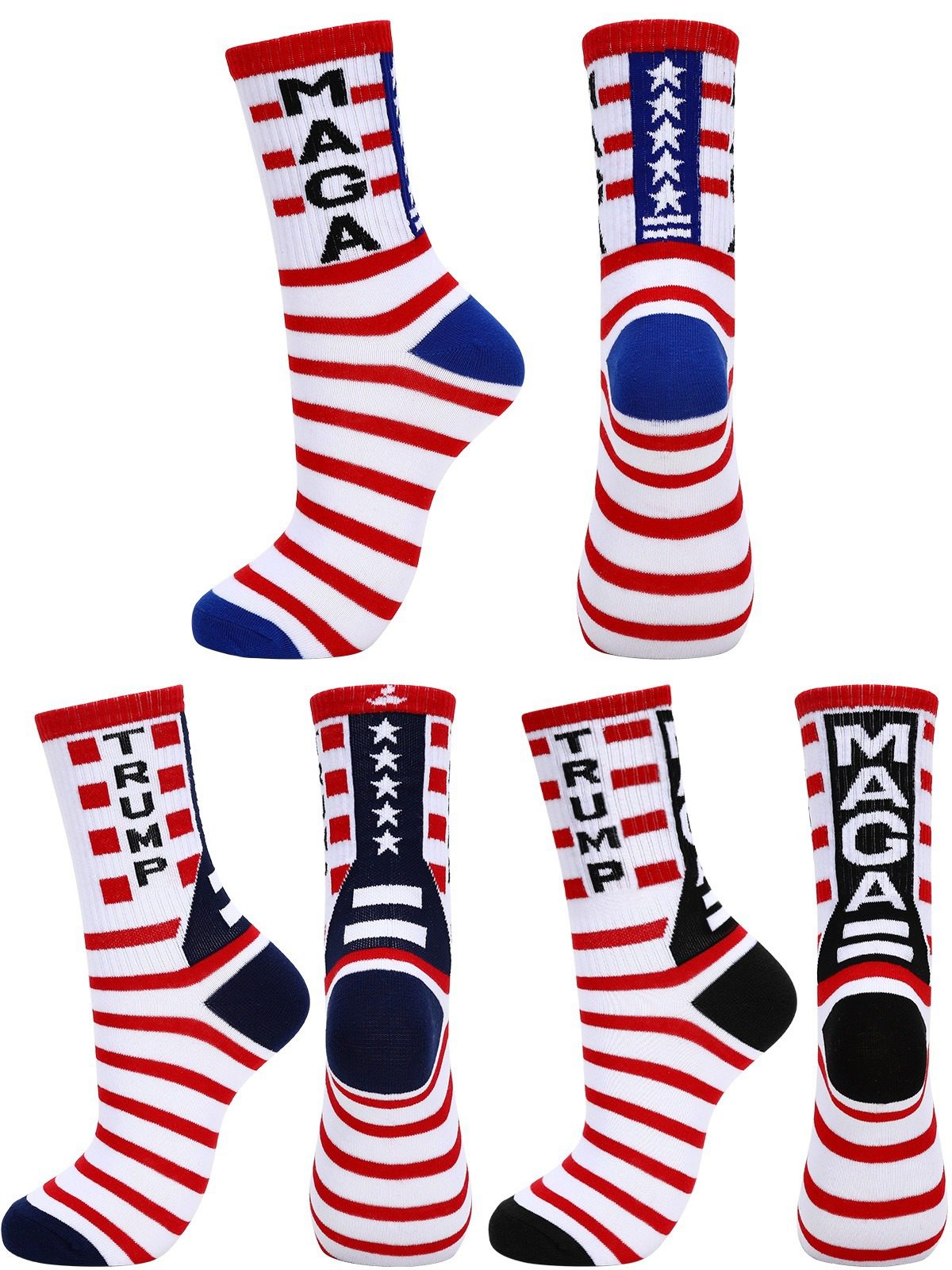 3 Pairs of Funny Patriotic Socks for Everyday Comfort